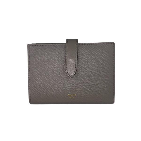 セリーヌ 二つ折り財布 MEDIUM STRAP WALLET ミディアム ストラップ ウォレット ...