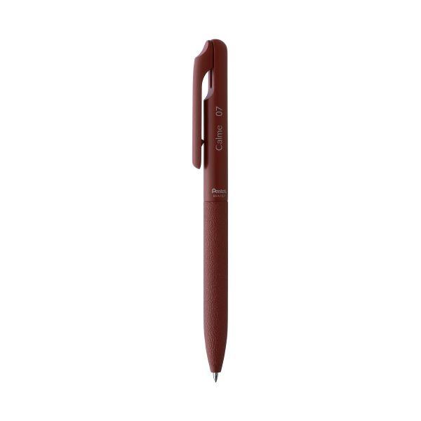 (まとめ) ぺんてる 単色ボールペン Calme 0.7mm 赤 BXA107B-B 10本 〔×1...
