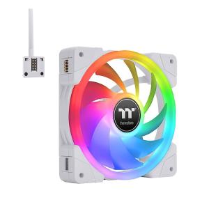 Thermaltake CL-F161-PL12SW-A SWAFAN EX12 RGB White (3-Fan Pack) 着脱式のファンブレードとアドレサブルRGB LEDを搭載するファン｜3top