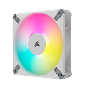 CORSAIR AF120 RGB ELITE WHITE Triple Fan Kit (CO-9050158-WW) RGB LED搭載の静音120 mmファン3個、Lighting Node COREセット｜3top