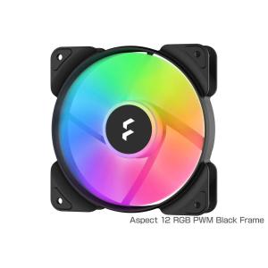 Fractal Design Aspect 12 RGB PWM Black Frame FD-F-AS1-1205 アドレサブルRGB LEDを搭載。デイジーチェーン接続に対応したPWMケースファン｜3top