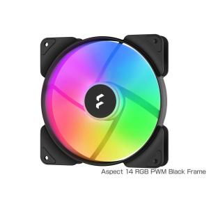 Fractal Design Aspect 14 RGB PWM Black Frame FD-F-AS1-1405 アドレサブルRGB LEDを搭載。デイジーチェーン接続に対応したPWMケースファン｜3top