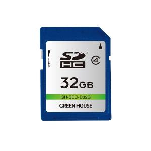 グリーンハウス GH-SDC-D32G NonCPRM版SDHCカード クラス4 32GB【メール便対応】｜3top
