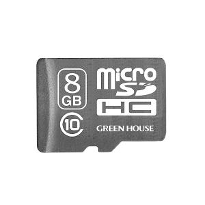 グリーンハウス GH-SDMRHC10DA-8G microSDHCカード 8GB クラス10 +データ復旧サービス【メール便対応】｜3top