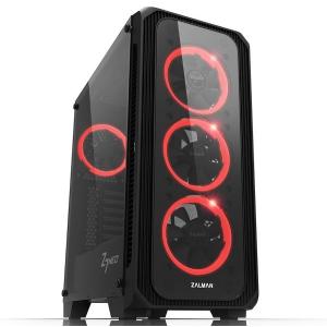 ZALMAN Z7 NEO カラフルなRGB LEDファン搭載 フロントと左サイドに強化ガラスパネル採用 ミドルタワー型PCケース