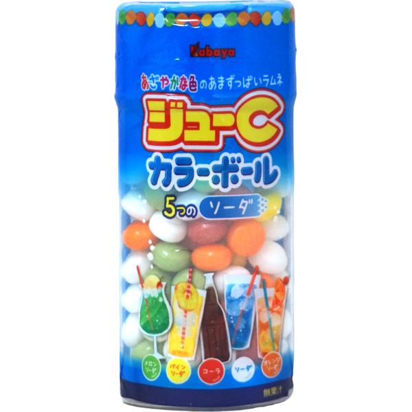 90円 カバヤ ジューC カラーボール ソーダ [1箱 10個入]