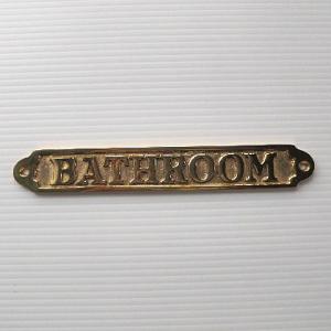 真鍮製　鋳造　ドアプレート　BATHROOM　インジケーター