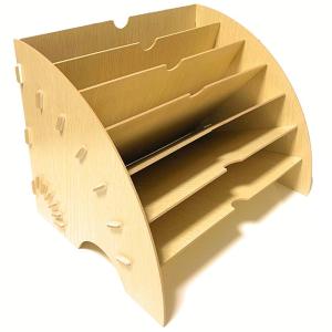 木製 A4 ファイルボックス 6段 白