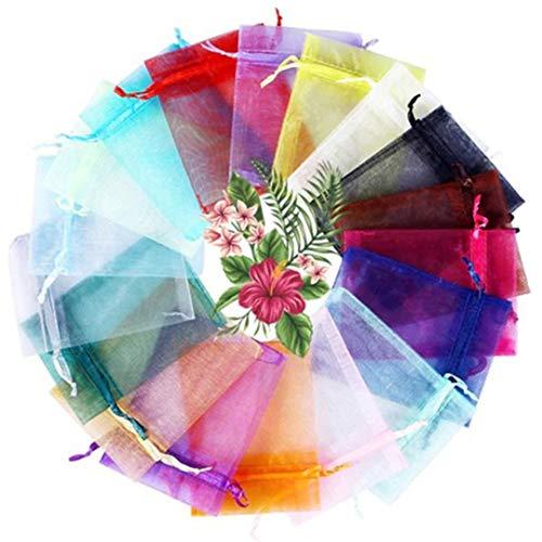 ラッピング 巾着 オーガンジー 袋 ギフト 包装 SW1600 大10枚 20*30cm ミックスカ...