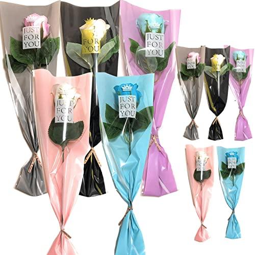 バラ ソープフラワー 一輪 プチギフト 枯れない 花 1本 ブーケ 個別包装 卒業式 卒園式 結婚式...