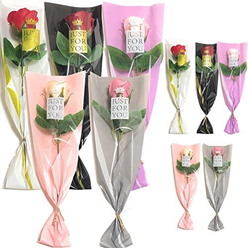 バラ ソープフラワー 一輪 プチギフト 枯れない 花 1本 ブーケ 個別包装 卒業式 卒園式 結婚式...