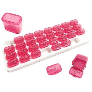 ピルケース 1か月管理 カレンダー赤