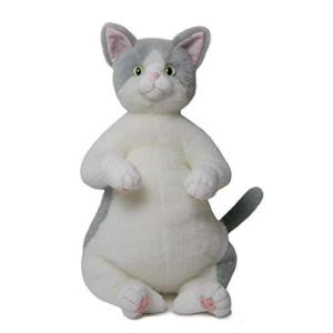 Cuddly (カドリー） ねこのぬいぐるみ 猫の 「桜子/Sakurako」 白灰 ハチワレ グリーンアイの商品画像