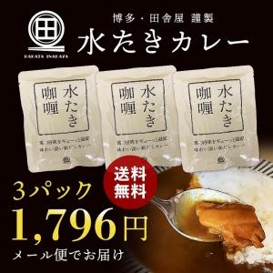 お試し 水たきカレー 3袋 水炊きカレー レトルトカレー ご当地カレー カレー レトルト食品 備蓄 博多 水炊き 送料無料 メール便 ポスト投函 ポイント消化