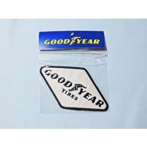 GOOD/YEAR TIRES グッドイヤー ひし形 青ベース黄色文字☆アイロン刺繍 