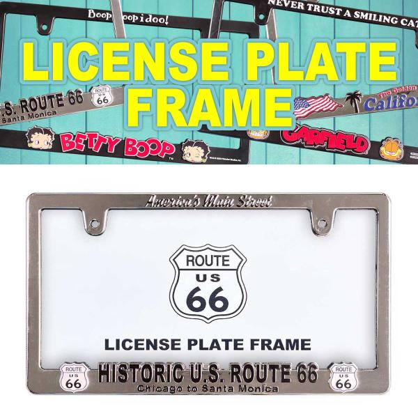 R66 LICENSE PLATE FRAME Lic-Flame-R66 ROUTE 66 HIS...