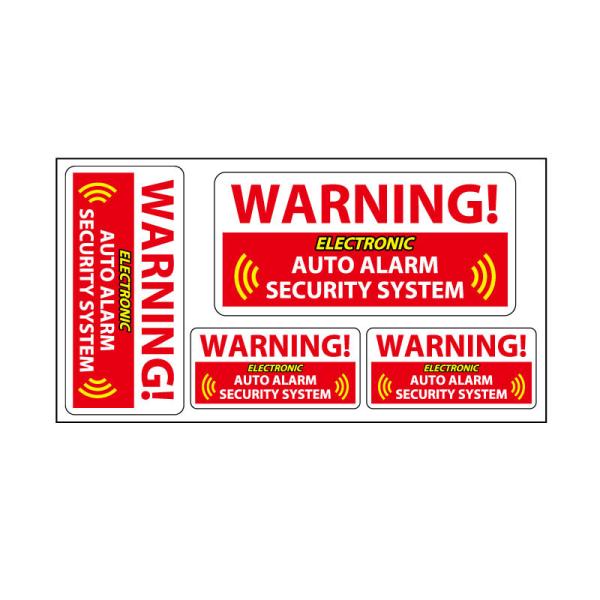 アメリカンなパブリックサインのバリューステッカー★PS-V6★WARNING！ ELECTRONIC...