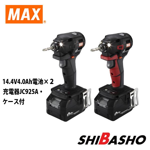 MAX マックス 充電式インパクトドライバ PJ-ID153 R赤 K黒 -B2C 1450A 14...