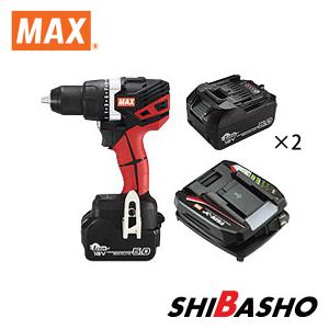 MAX（マックス） 充電式ドリルドライバ PJ-DD131-B2C/1850A(電池パック2個・充電器・ベルトフック・ケース付)｜4840