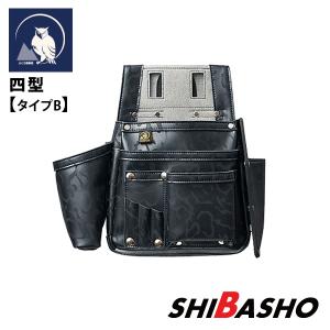 ふくろ倶楽部 朱雀 円柱ビス袋 SZ-512 ブラック牛革 : 柴商SHIBASHO