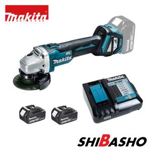 マキタ makita 18V 100mm 充電式ディスクグラインダ GA412DRGX バッテリBL1860B×2 充電器DC18RF ケース付 スライドスイッチ Bluetooth無線連動対応