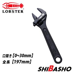 ロブテックス   LOBSTER（ロブスター）J-CRAFT99 モンキレンチ JBM200 口開き【0〜30mm】｜4840