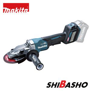 マキタ makita 40Vmax 125mm 充電式フラットヘッドグラインダ GA056GZ パドルスイッチ仕様 本体のみ オフセット研削砥石 サイドグリップ付｜柴商SHIBASHOプライム店