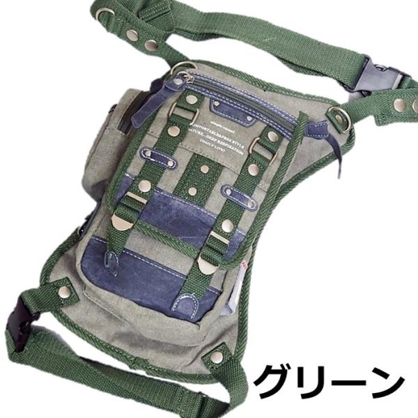デバイス レッグバッグ ショルダーバッグ 2way 帆布 カーキグリーン DEVICE Haze3 ...