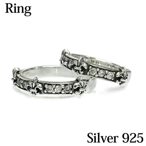 【アクセサリー】3フルール・ド・リスモチーフ付きシルバーリング / silver シルバー925 シ...