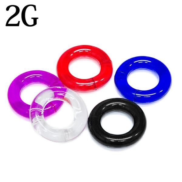ボディピアス 2G アクリルセグメントリング / 2ゲージ 樹脂 ロブ カラフル ハイゲージ ラージ...