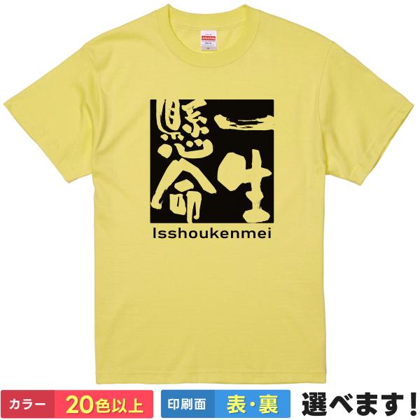 一生懸命 おもしろTシャツ 無地 メンズ レディース キッズ 半袖Tシャツ 雑貨 ギフト プレゼント...