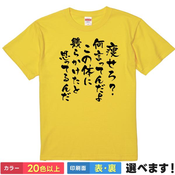 おもしろTシャツ 痩せろ？何言ってんだ この体にいくらかけたと思ってるんだ メンズ レディース プレ...