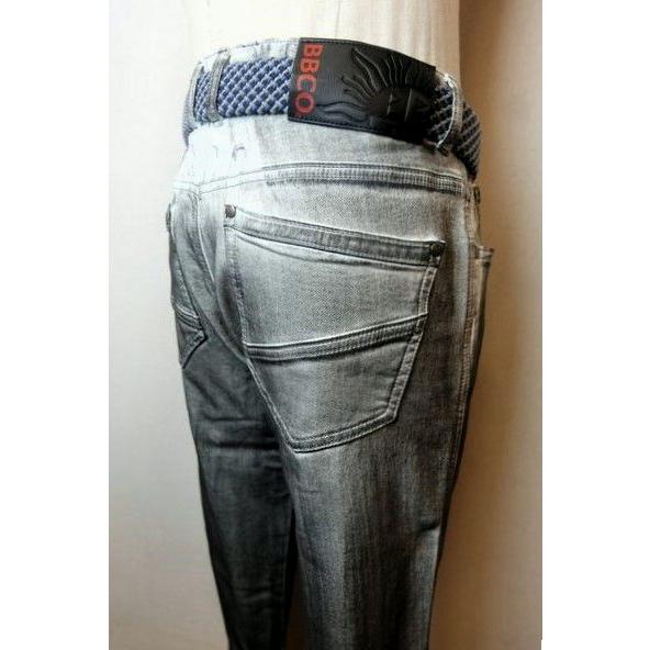 セール３５％ＯＦＦ ビビコ BBCO ジーンズ グレー 春夏新作 ストレッチジャージデニム オーバー...