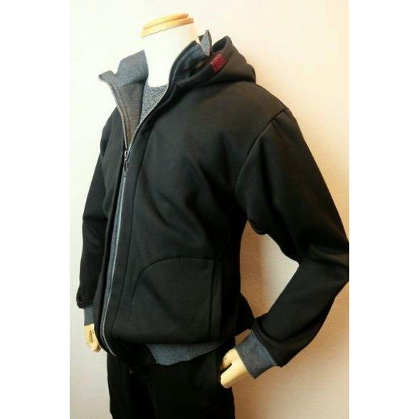 セール３５％ＯＦＦ コードビー CODE:B パーカーブルゾン ブラック 秋冬新作 スウェット 裏起...