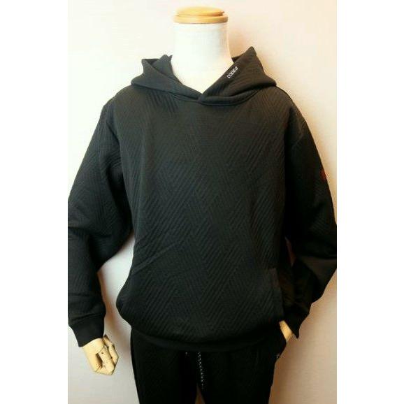 コードビー CODE:B パーカー ブラック 秋冬新作 カットソー ジャガード織り柄 バラシ メンズ...