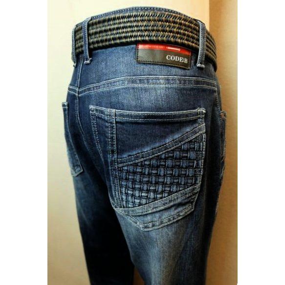 コードビー CODE:B ジーンズ ウォッシュブルー オールシーズン定番品 ストレッチデニム バラシ...