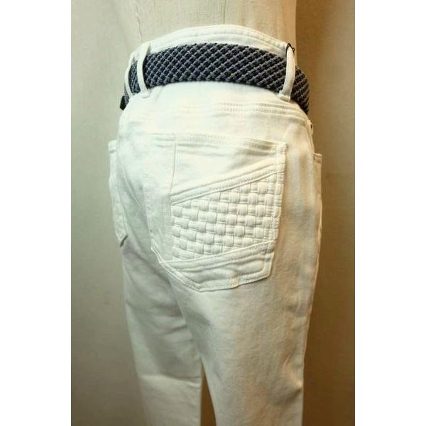 コードビー CODE:B ジーンズ ホワイト オールシーズン定番品 ストレッチデニム バラシ メンズ...