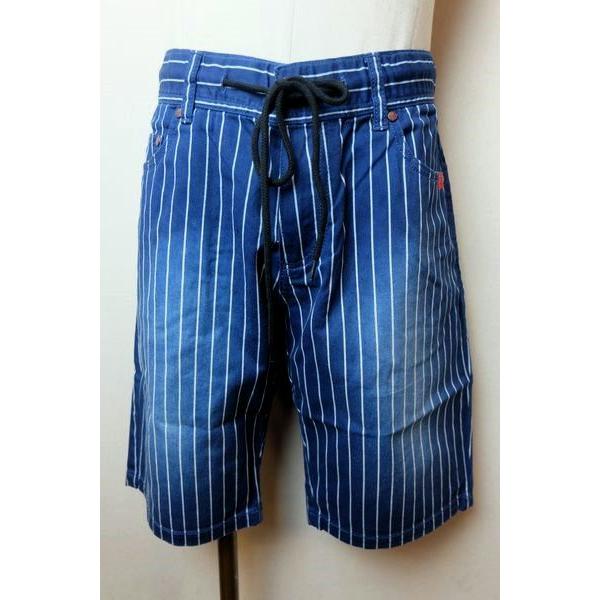コードビー CODE:B ハーフパンツ ストライプ 春夏新作 デニム生地 バラシ メンズウェア