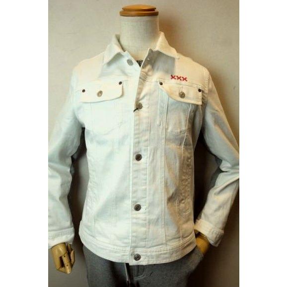 コードビー CODE:B ジージャン ホワイト 春夏新作 デニムブルゾン スウェットコンビ バラシ ...