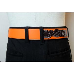 セール２０％ＯＦＦ カステルバジャック CASTELBAJAC レザーベルト オレンジ 秋冬新作 メンズベルト メンズウェア