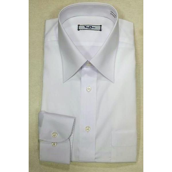 綿100％ ワイシャツ 形態安定 ホワイト 首回り４２〜４５ｃｍ レギュラーカラー メンズウェア B...