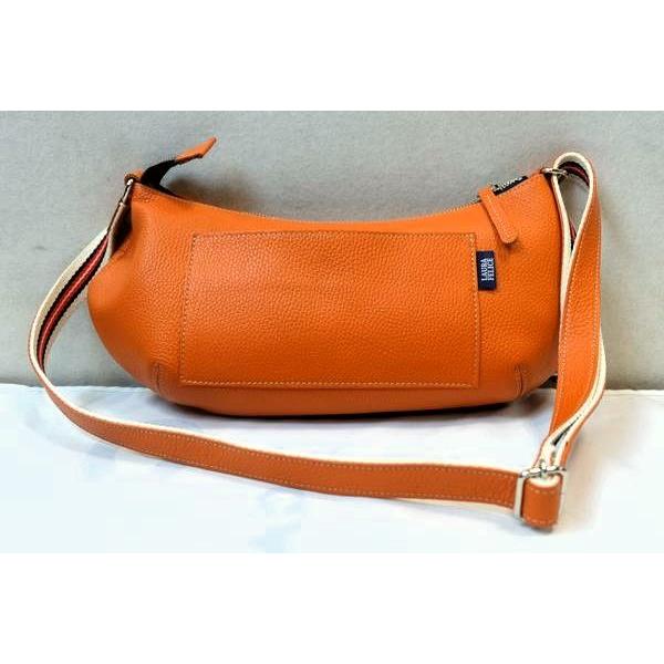 ラウラフェリーチェ Laura Felice ボディバッグ ショルダーバッグ オレンジ イタリア製レ...
