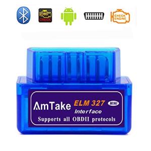 ＊iPhoneは対応できません ELM327 OBD2 故障診断機 bluetooth OBD2 スキャンツール Amtake 自動車スキャナー(V1