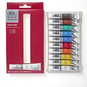 Winsor & Newton (ウィンザー＆ニュートン) ガッシュ? 絵の具セット 絵の具 チューブ10本セット (各12ml)の商品画像