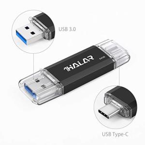 Thkailar 64GB タイプC USBフラッシュドライブ高速デュアルフラッシュディ