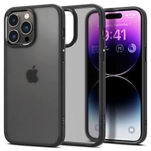 Spigen iPhone14ProMax ケース 衝撃吸収 耐衝撃 ストラップホール付き 半透明 マット感 指紋防止 (フロストブラック)の商品画像