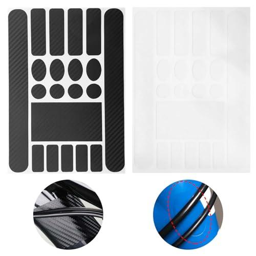 PAVIKE 自転車 フレーム 保護シール (黒*透明) 自転車 保護シール チェーンステッカー こ...