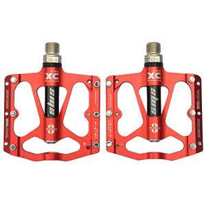 UPANBIKE 自転車ペダル 2個セット ペダル 超軽量 耐久性 アルミ合金製 ベアリング3個搭載 9/16