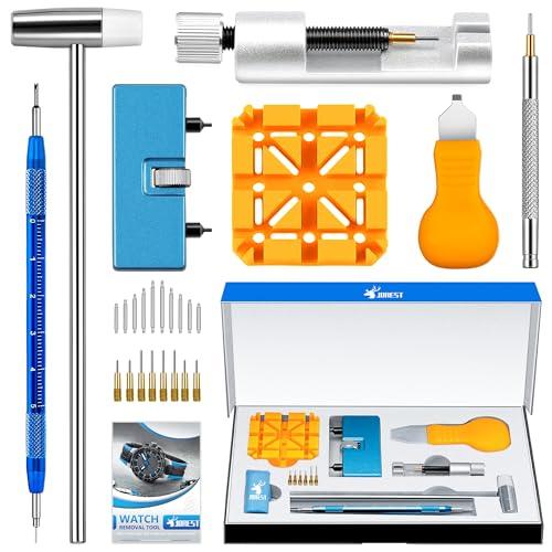 JOREST 腕時計修理工具セット、時計 電池交換、腕時計ベルト工具、でんち交換 キット、 時計バン...