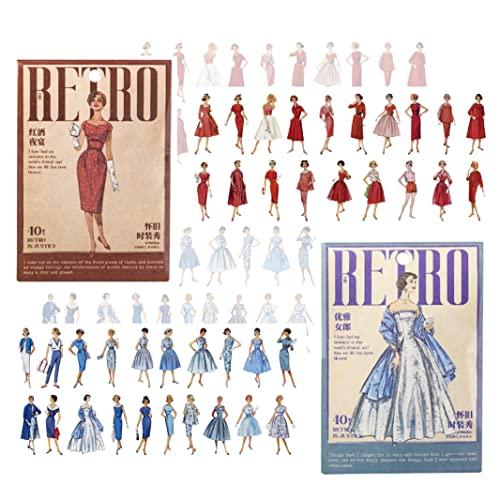 コラージュ素材 80点セット YALNe' スクラップ ブッキング ジャーナリング デコレーション ...